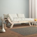 Zylar 2 seters Sovesofa   Hvit/Natur
