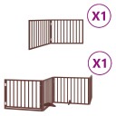 Vidaxl Hundeport Sammenleggbar 6 Paneler Brun 480 cm Poppeltre