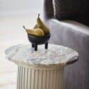 Nordal ERIE rundt sidebord i tre og marmor 6921