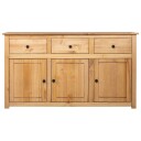 vidaXL Skjenk 135x40x80 cm heltre furu Panama Range
