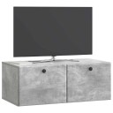  Vegghengt TV skap 78,5 x 41 x 30 cm Betonggrå Konstruert tre