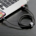 Baseus Cafule USB Lightning Kabel 2.4A 0.5m Rød og Svart