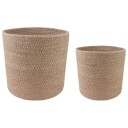 vidaXL Plantepotte Sett 2 pcs Naturlig Ø 28 x 28 cm 100% Tossa Jute