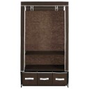 vidaXL Garderobe brun 87x49x159 cm stoff