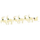  LED Reinsdyr 7 pcs Gull stoff