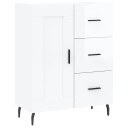 vidaXL Skjenk høyglans hvit 69,5x34x90 cm konstruert tre