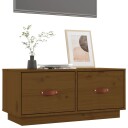 vidaXL TV-benk honningbrun 80x34x35 cm heltre furu