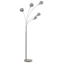 vidaXL Stående lampe 200 cm 5 x E14 sølv