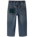 Name It Jeans   NmmBen   Medium+ Blue Denim/Trykk/Pause   Name It   6 år (116)   Jeans Blå Grønn