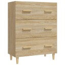 vidaXL Skjenk sonoma eik 70x34x90 cm konstruert tre