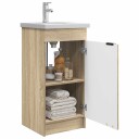  Badmøbel med vask Sonoma eik 42 x 40 x 84,5 cm Konstruert tre