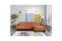 Reclinersofa med hjørne Loft24 Hjørnesofa Loft24 Carpari med elektrisk recliner Brun Høyrevendt Kunstskinn  