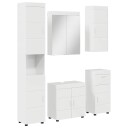 vidaXL Baderomsinnredningssett TULUM 5 pcs Høyglanset hvit
