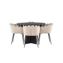 Venture Home Spisegruppe Venture Home Bootcut Ø110 cm med 4 Limhamn Stoler GR23254