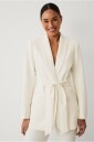 Ellos Collection   Blazer med slips og sjalkrage   Hvit