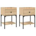  Nattbord 2 stk sonoma eik 40,5x31x60 cm konstruert tre