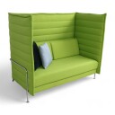 Vitra Alcove kontorsofa 2-seter med høy rygg i grønn