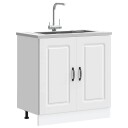  Vask underskap Kalmar hvit 80x46x81,5 cm konstruert tre 8721158417930