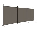 vidaXL Romdeler 3 paneler antrasitt 525x180 cm stoff