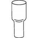 Plastmo overgang - spesial Ø90x75mm - Ø71x85mm, hvit