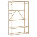  Klesstativ med hyller 110x40x175 cm bambus 8721102643071