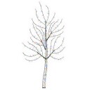 vidaXL Vegghengt LED-juletre 180 cm 200 LED-lys Flerfarget Stål Svart