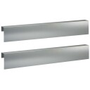 vidaXL Kantprofil til hage 2 stk. 100 x 6 x 15 cm Galvanisert stål