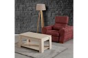 Comfortale Sofabord 104 cm med Oppbevaringshylle - Lyse Eikefarge