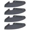vidaXL Flytende hylle med hylle 4 pcs Antrasitt 18 x 18 x 2 cm