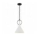 Limoges Medium Pendant Natural Rust/White Shade