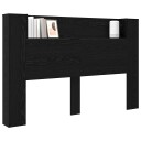  Hodegavl med hylle Svart Eik 160 x 17 x 104,5 cm Konstruert tre
