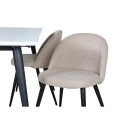 Spisegruppe Venture Home Jolie med 4 Valentina Stitcthes Stoler Polyesterlinen