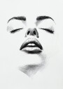 Female Face Fashion Drawing Plakat Plakat / 40x50cm