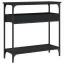 Konsollbord med hylle svart 75x29x75 cm konstruert tre 8721012194946