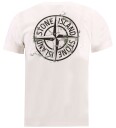 Stone Island T skjorte   Natural White m. Trykk   Stone Island   10 år 140   T skjorte   Hvit