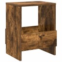 vidaXL Magasinreol Røkt eik 35 x 30 x 45 cm