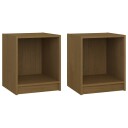 vidaXL Nattbord 2 stk 35,5x33,5x41,5 cm heltre furu honningbrun