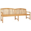 vidaXL Håndlaget Rosebenk 228 x 60 x 90 cm Massivt Teaktre Naturlig