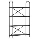  Bokhylle Svart eik 80 x 30 x 146 cm Konstruert tre