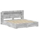  Sengeramme med oppbevaring Betonggrå 200 x 200 cm