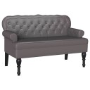  Chesterfield Benk Grå 119.5 x 64.5 x 75 cm Kunstlær