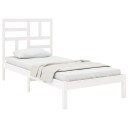 vidaXL Sengeramme hvit heltre 100x200 cm