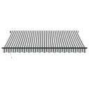 Automatisk uttrekkbar markise LED antrasitt og hvit 400x350 cm