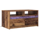  Kaffebord med skuff Gammelt tre 90 x 50 x 45 cm Konstruert tre