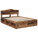  Sengestamme med hodegjerde Gammelt tre 150 x 200 cm Massiv furu