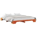  Sengramme Vokset brun Solid furu 180 x 200 cm Sengramme