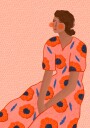 Stylish Poppy Portrait Plakat / 100x150