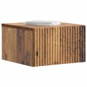  Vegghengt Nattbord 2 pcs Gammelt tre 33 x 34,5 x 20 cm