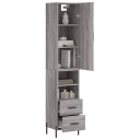 vidaXL Highboard grå sonoma 34,5x34x180 cm konstruert tre 8720845483494