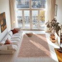 Ryetepper   Elsey Natural Cotton Shaggy rosa/oransje Størrelse: 240 x 340 cm